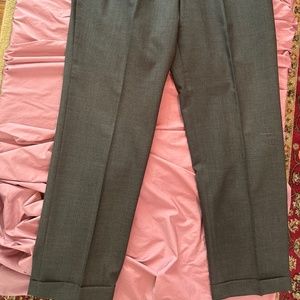 Charcoal gray men’s cuffed dress slacks